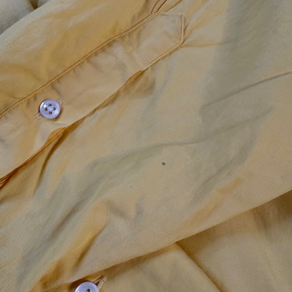 Vintage Burberrys of London Mens Yellow Cotton Button Down Shirt Large USA Made - Picture 6 of 15